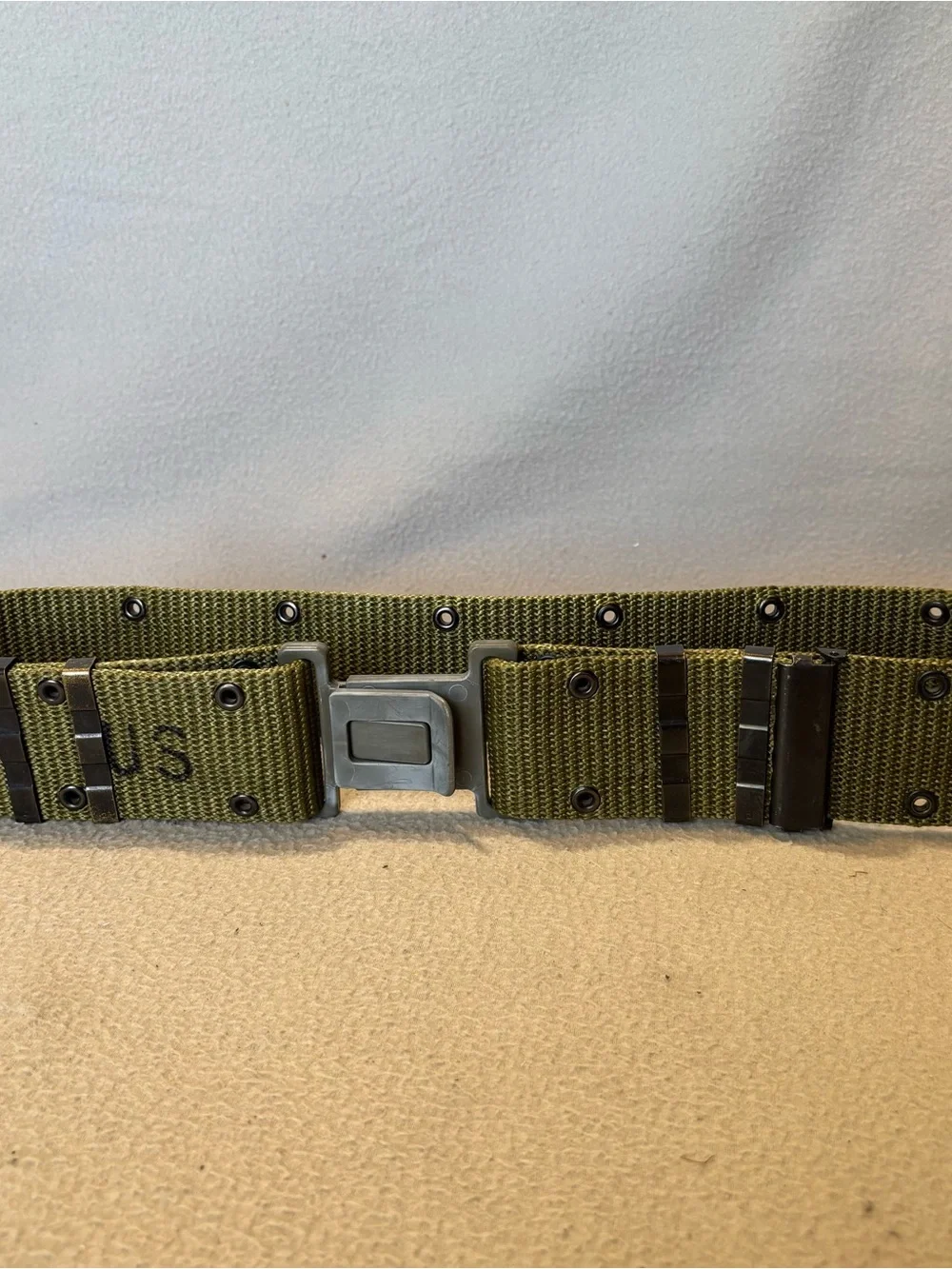US Olive Green Military Utility Belt with Metal Buckle